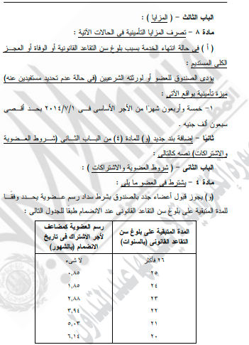 المزايا التأمينية