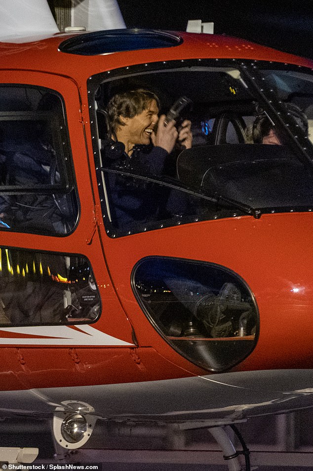 Skilled: He has had his pilot's license since 1994 and owns several aircrafts and was seen at the helm as he landed