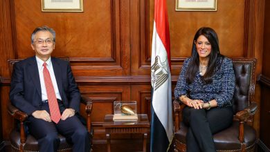 رانيا المشاط وسفير اليابان بااقاهرة
