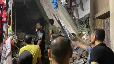 مسرح انهيار عقار بحدائق القبة